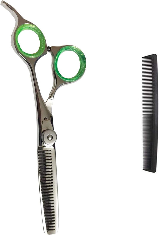 Galaxy professional Thinning 6.5 Green inch Hairdressing Barber Scissors Hair Salon Shears for Men and Women