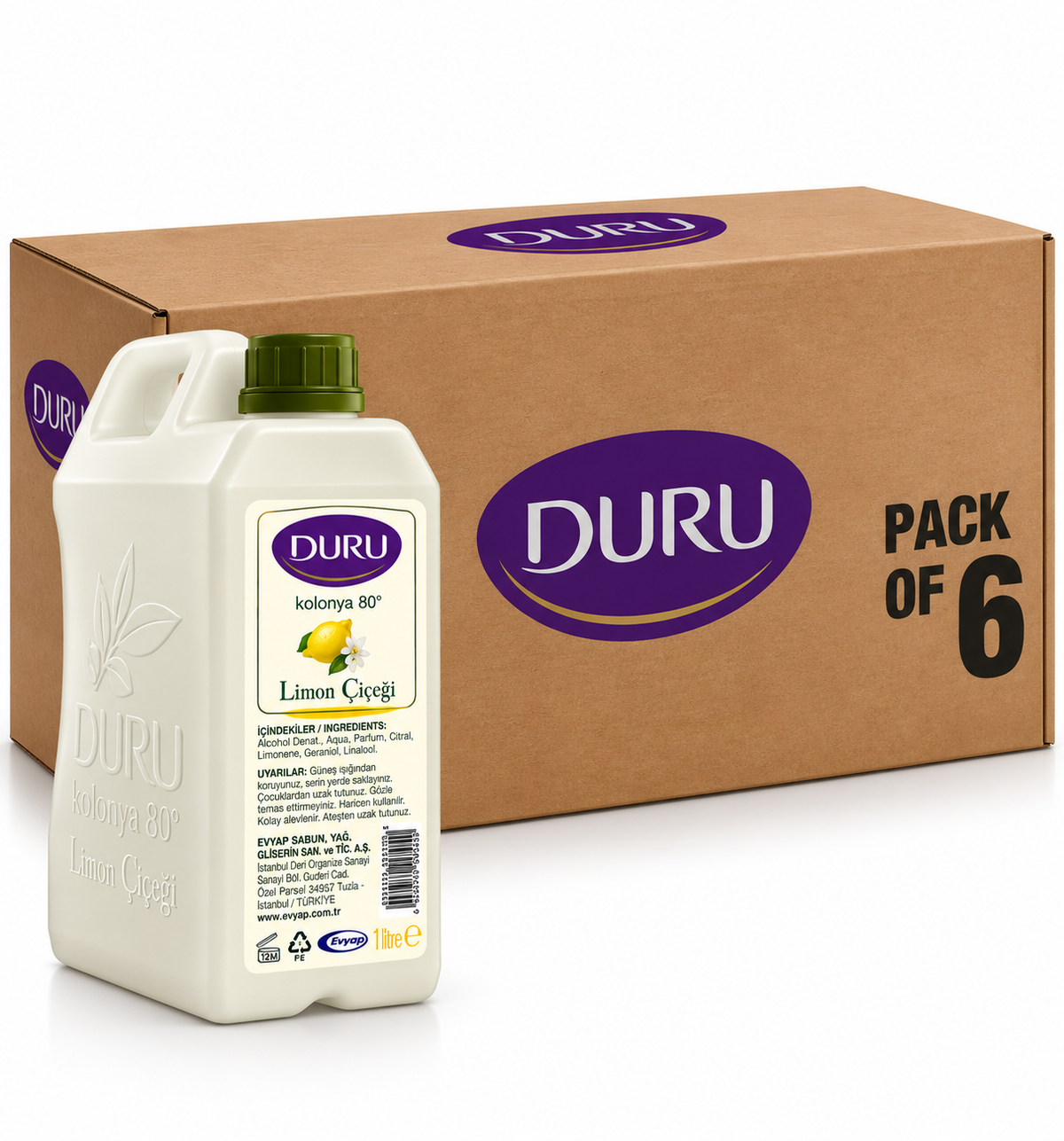 Duru Kolonya 80° Limon Çiçeği – Lemon Blossom Cologne 900 ml