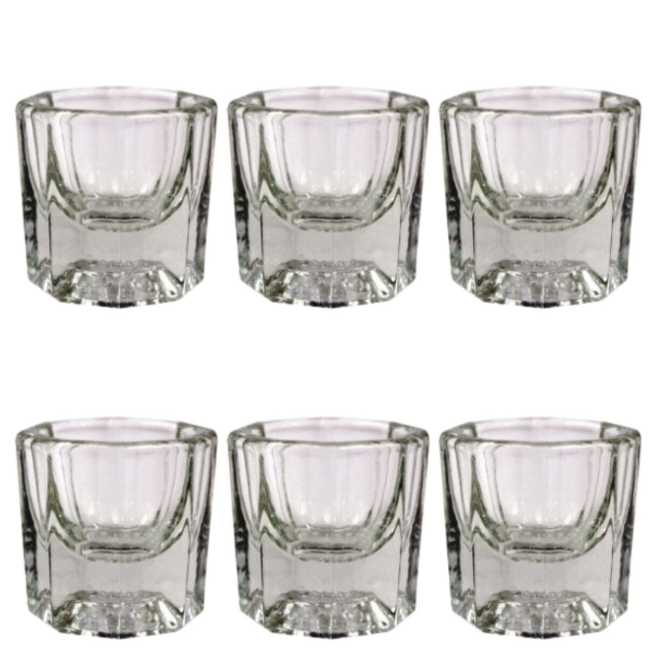 Julienne Eyelash and Eyebrow Tint Mixing Dappen Glass Dish 6PCS