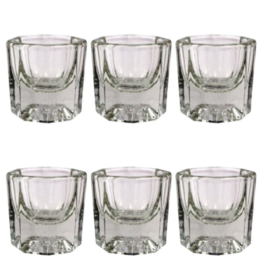 Julienne Eyelash and Eyebrow Tint Mixing Dappen Glass Dish 6PCS