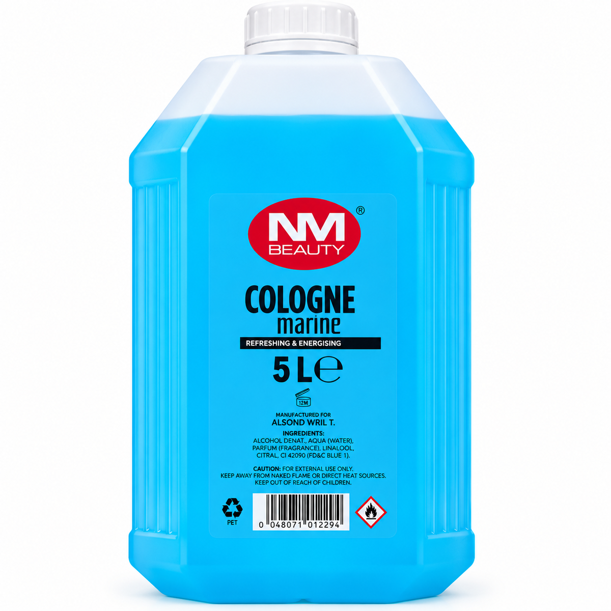 NM Beauty Marine Aftershave Cologne 5 Litre (5000ml) – Professional Barber Fragrance Refill