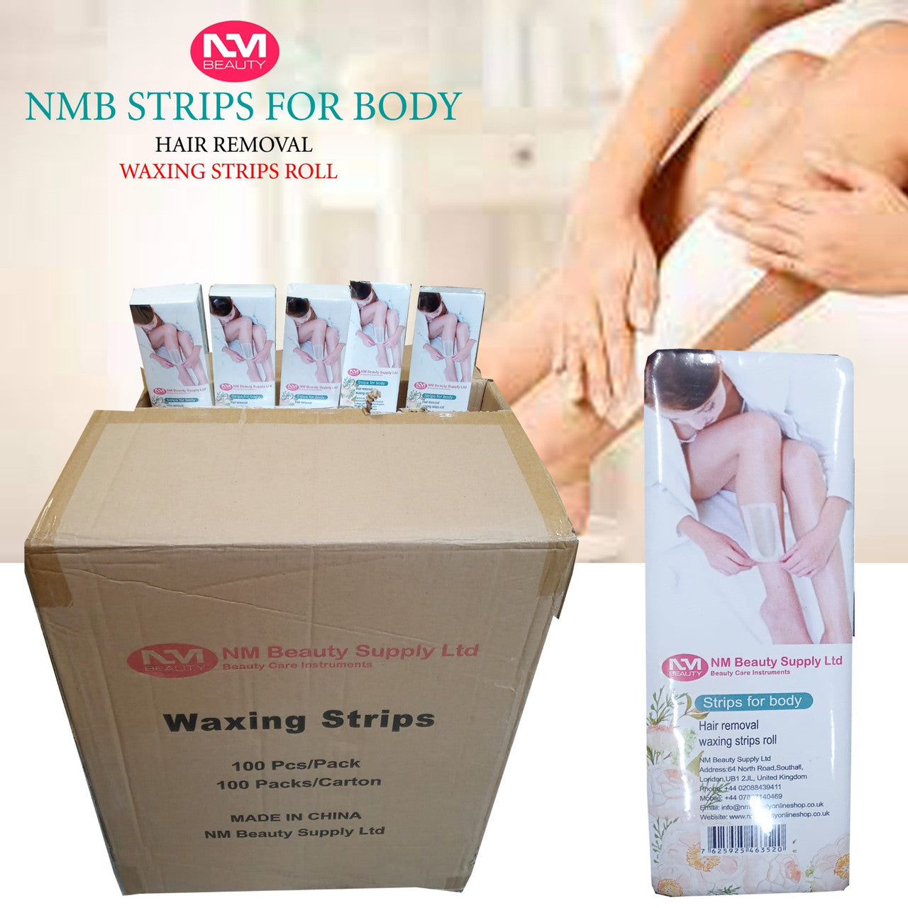 NMB WAX STRIPS ( 5000 PCS = 50 PACKET ) 7500 g- Next Day Delivery