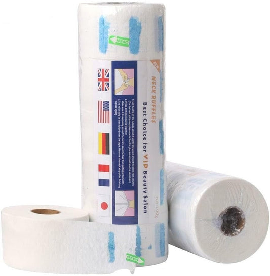 Neck Strips Tape for hairdressers Disposable. Soft/strong/wide/water resistant stretching tape, strong adhesive at the endings. Best for barbers and hairdressers (10 Rolls) by Nm beauty