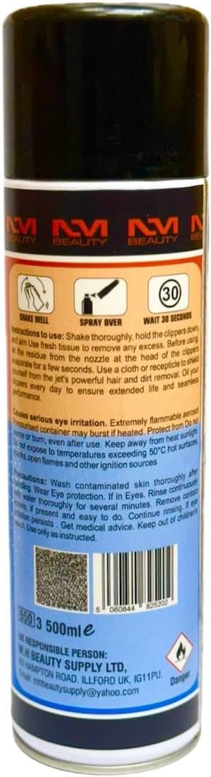 NM Beauty Clipper Spray 5-in-1 Clipper Blades to freshen, Clean, lubricate, Disinfect and Prevent Rust - Vegan Products