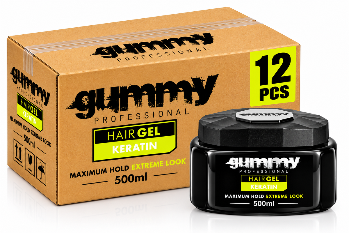 Gummy Professional Hair Gel Keratin 500ml – Maximum Hold Extreme Look Styling Gel 500ml