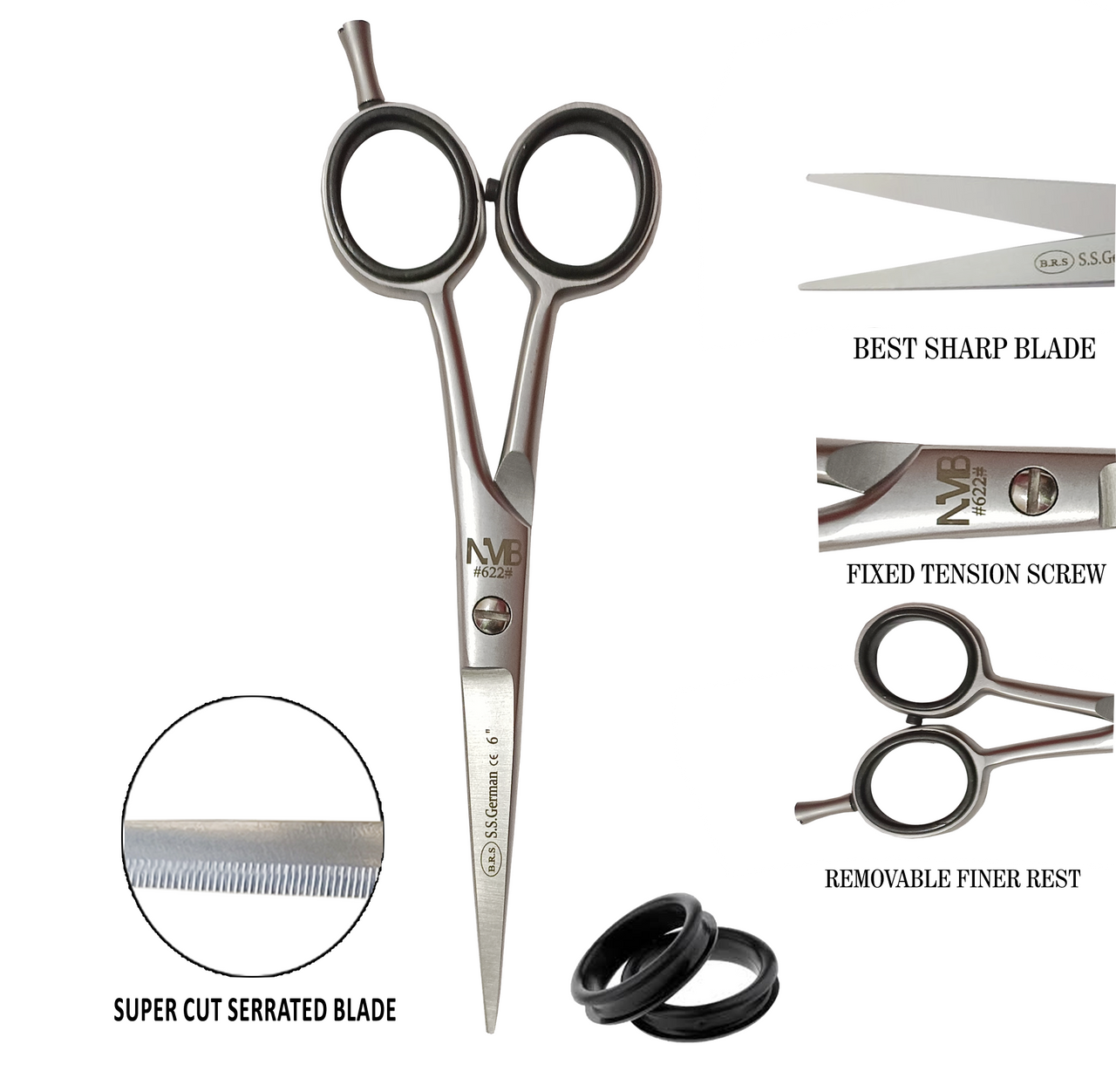 Professional Gool Matti Baber Scissor 6". Sand- Next Day Delivery (1 year warranty)