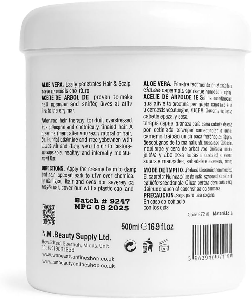 Walee Intensive Deep Repair Treatment Mask With AloeVera & Argan Oil Extract, Advanced Hair Therapy for Dull, Over Stressed, Heat Traumatized & Chemically Treated Hair, 500ml