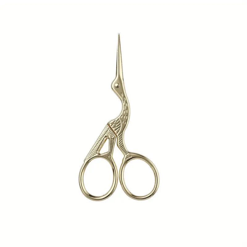 BRS Gilded Crane Scissors, 1 piece Craft scissors from the past Embroidery Sewing Fabric Cutter The scissors Yarn scissors, thread scissors, and tailor scissors Instruments Kids' Scissors Office scissors Stationery scissors