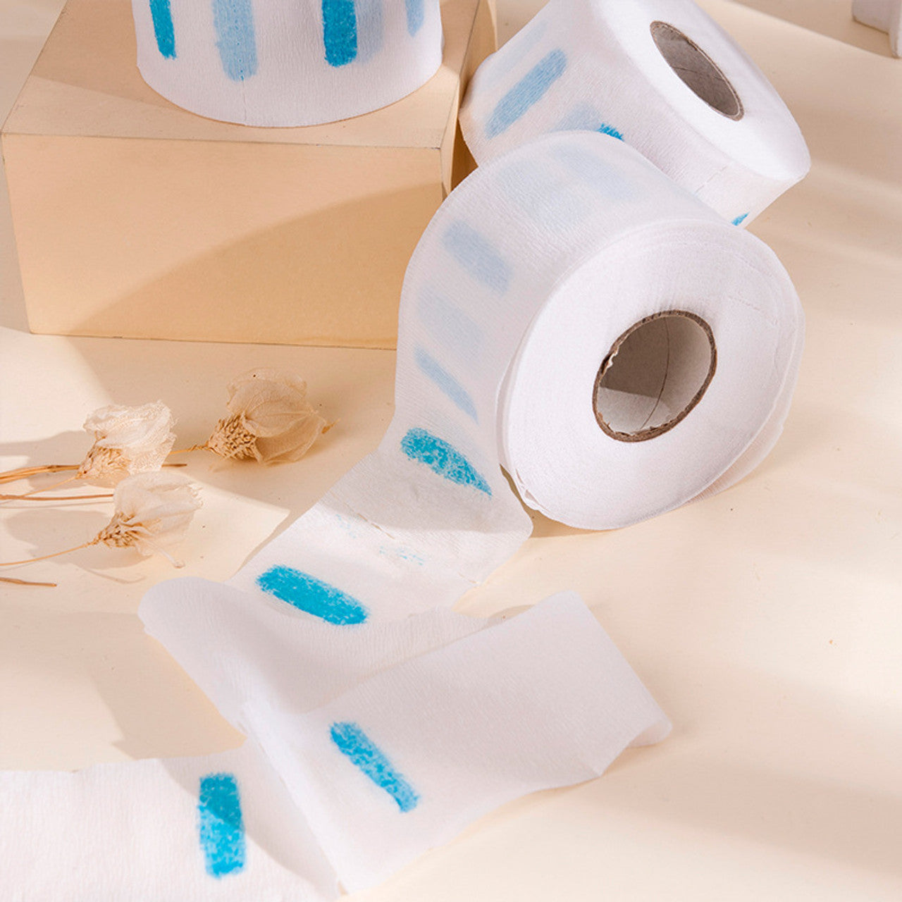 Neck Strips Tape for hairdressers Disposable. Soft/strong/wide/water resistant stretching tape, strong adhesive at the endings. Best for barbers and hairdressers (10 Rolls) by Nm beauty