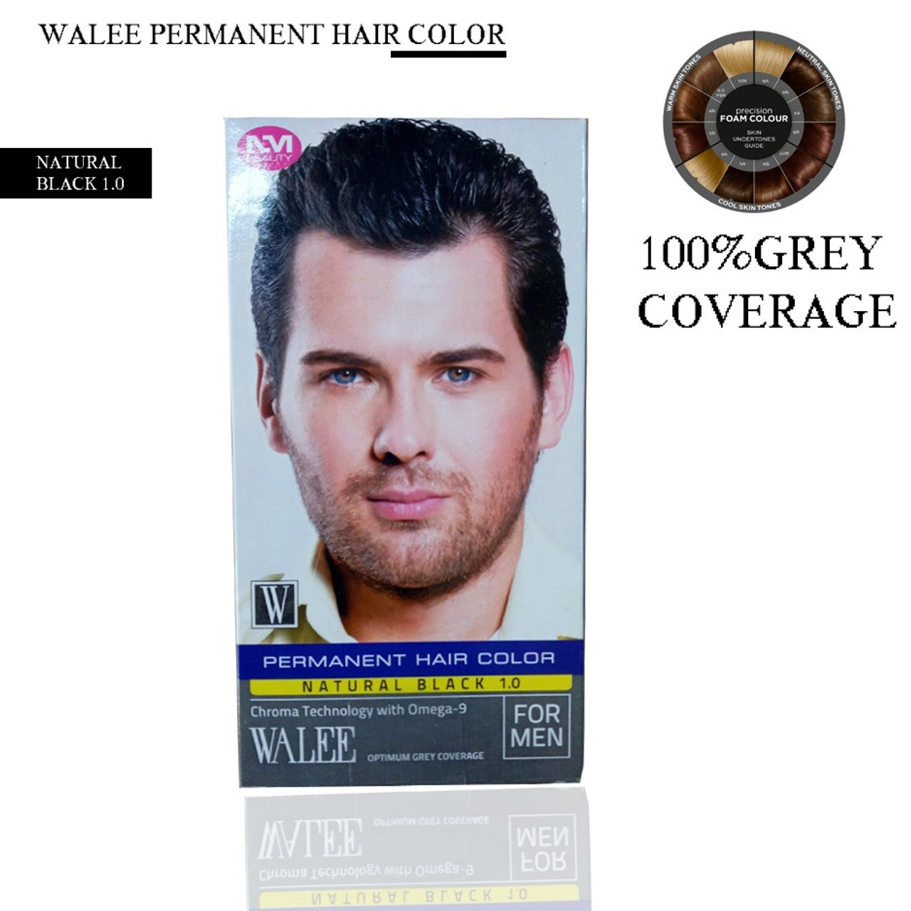 WALE EAZICOLOR PERMANENT HAIR COLOR NATURAL BLACK 1.0