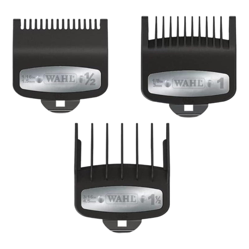 Wahl • Premium Cutting Guides Clipper Combs Guards (Set Of 3) 3354- 5001