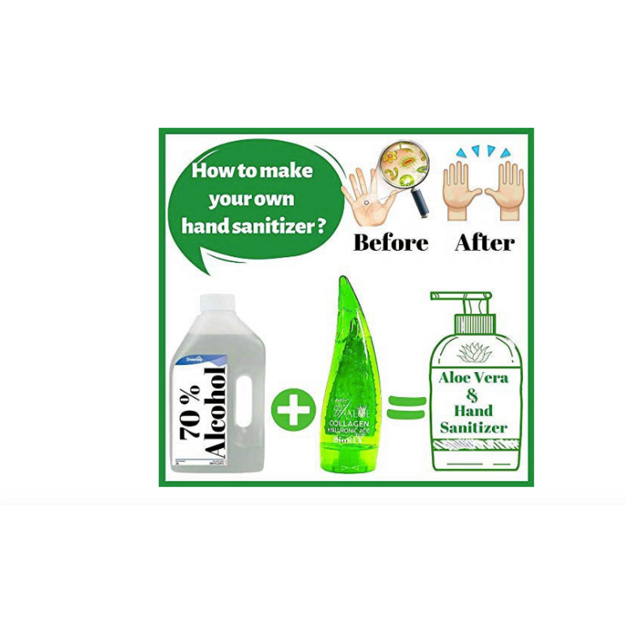 99% Purity Aloe Vera Gel with Collagen and Hyarulonic Acid for Face, Body and Hair 250 ml