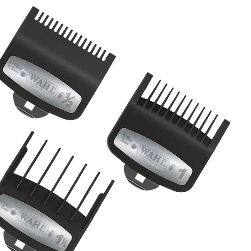 Wahl • Premium Cutting Guides Clipper Combs Guards (Set Of 3) 3354- 5001