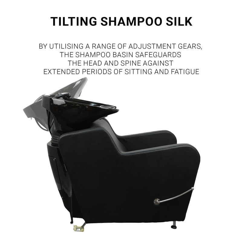 Backwash Chair • Ergonomic Luxury Basin Adjustable Chair Black
