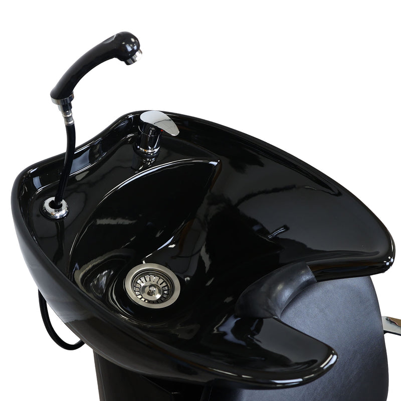 Backwash Chair - Premium Contour Basin Adjustable Chair Black