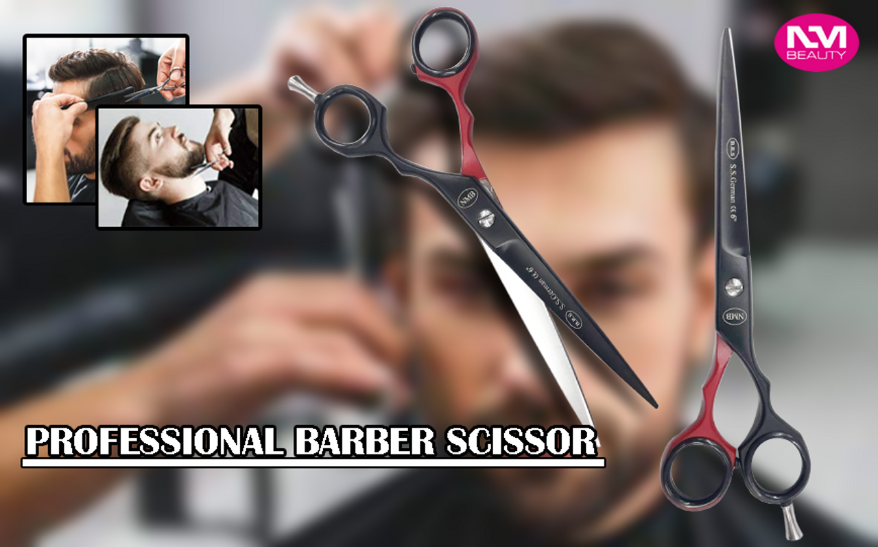 NMB Hair Cutting Scissors 6 inch Jaguar Red,black