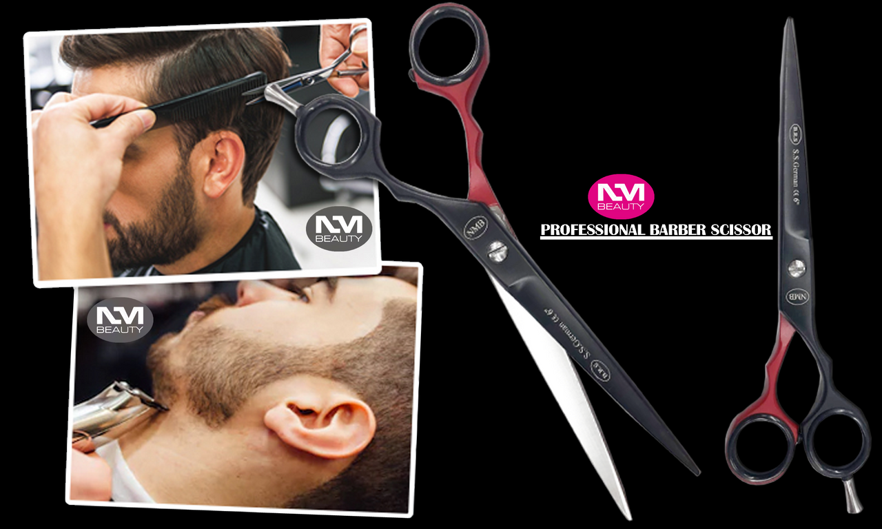 NMB Hair Cutting Scissors 6 inch Jaguar Red,black