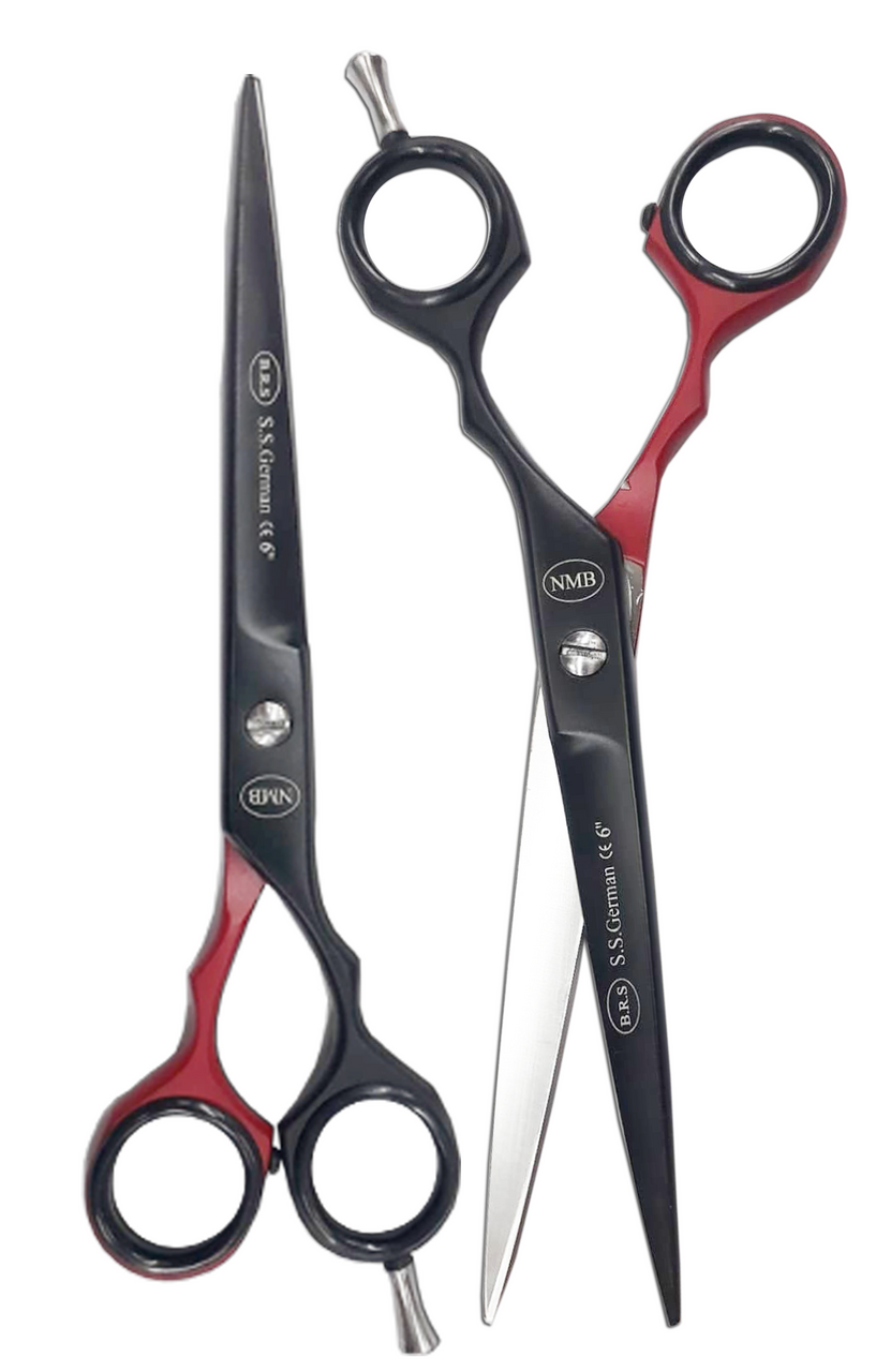 NMB Hair Cutting Scissors 6 inch Jaguar Red,black