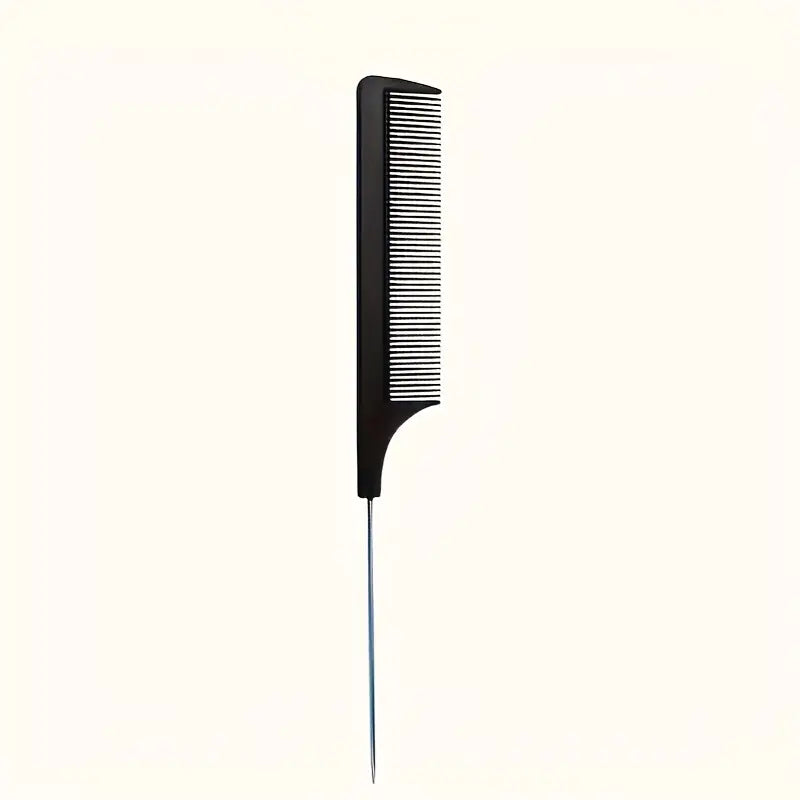 Professional Rat Tail Comb with Stainless Steel Pins - Fine Tooth, Detangling Hairbrush for All Hair Types,