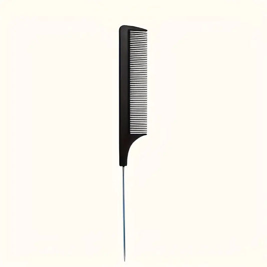 Professional Rat Tail Comb with Stainless Steel Pins - Fine Tooth, Detangling Hairbrush for All Hair Types,