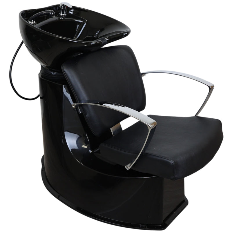 Backwash Chair - Premium Contour Basin Adjustable Chair Black