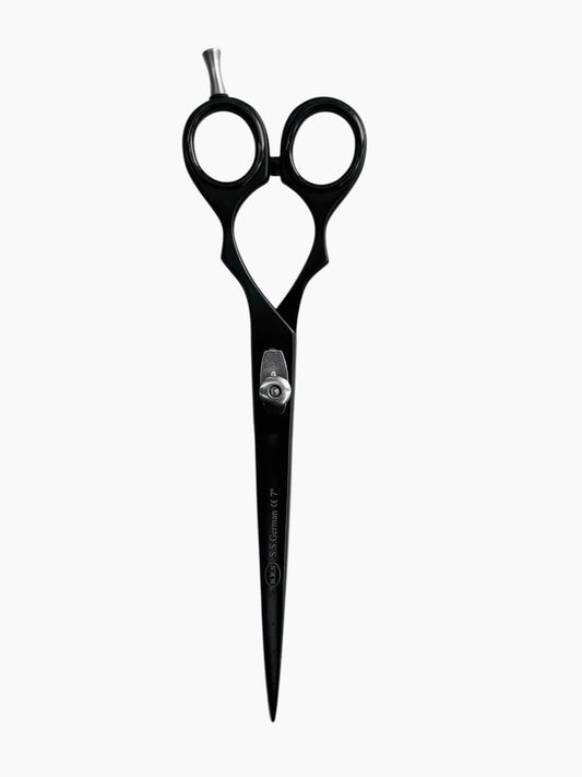NMB Hair Cutting Scissors 7 Inch Black Barber Hair Shears for Hairdressing Cutting Texturizing & Styling - Stainless Steel with Professional Cutting Comb