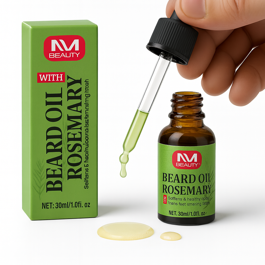 NM Beauty - Original Beard Oil Rosemary - Softens & Healthens Hair - Keeps Face Smelling Fresh - Men's Beard Grooming - 30ml
