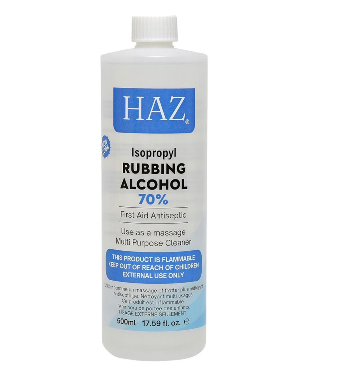 Haz Isopropyl 70% Rubbing Alcohol First Aid Antiseptic 500ml