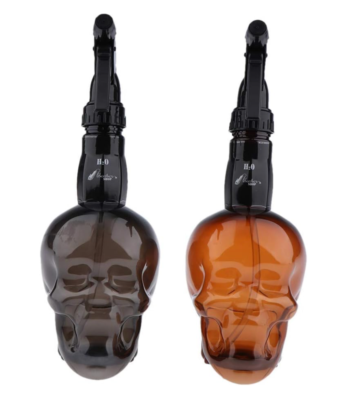 Uxsiya 250ml Skull shaped Barber Spray Bottle Hair Mist Sprayer Fine Mist Water Sprayer for Hairdressing(Black)