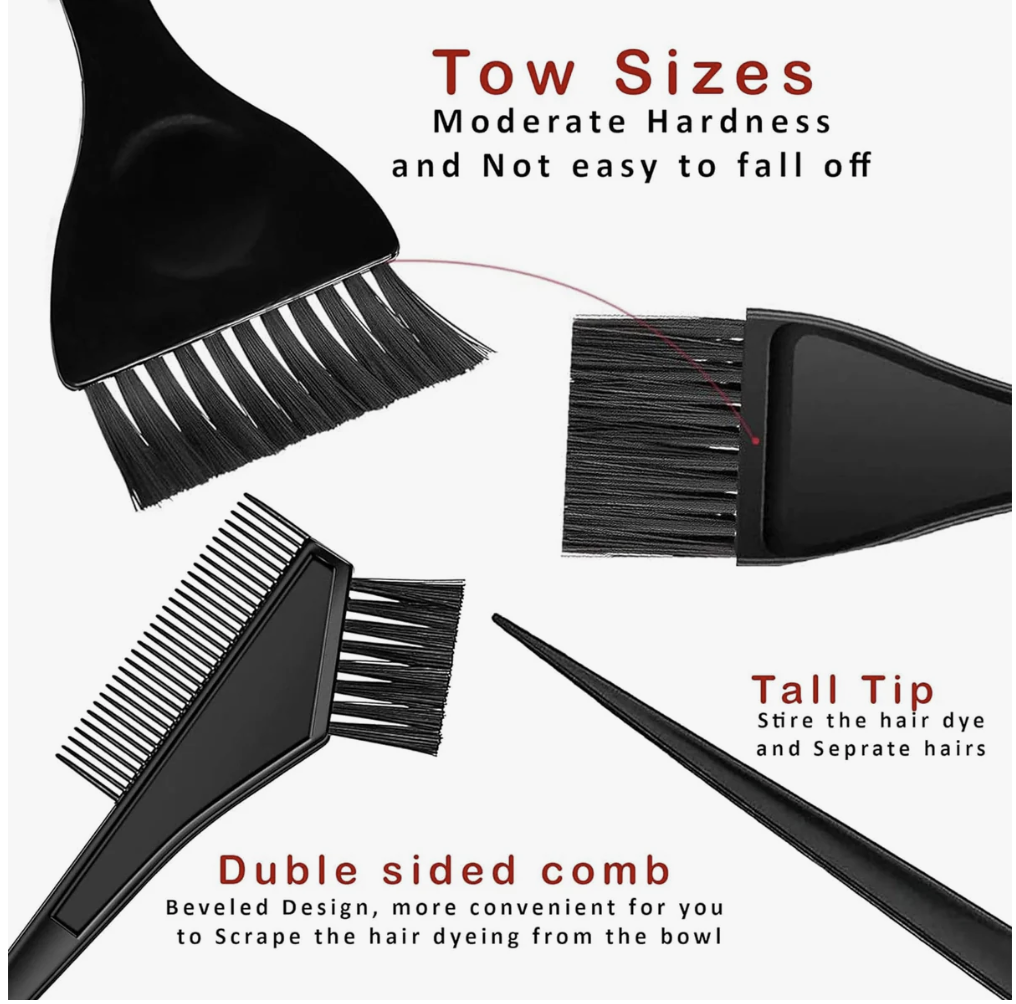 4pcs Hair colour kit 3 brushes 1 Bowel