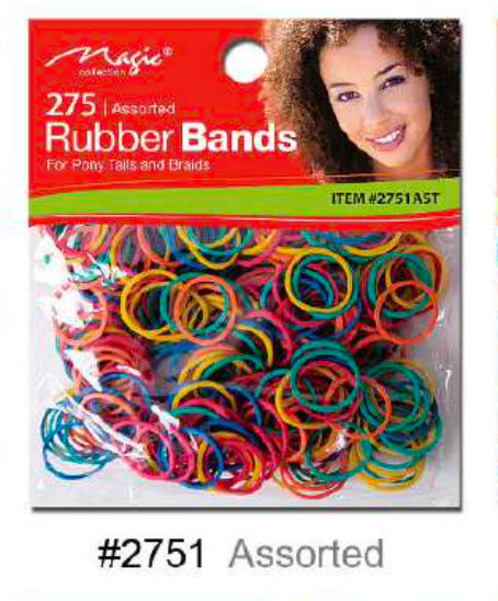Magic Collection Elastic Rubber Bands (Black & white) (pack of 275)
