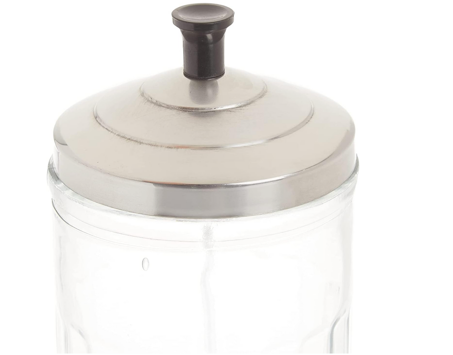 The Shave Factory Professional Grade Disinfectant Jar Large 1.05L (37oz) Glass Disinfectant Jar for Barbers & Stylists