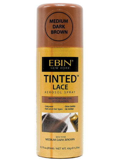EBIN Tinted Lace Spray (80ml, Medium Dark Brown)
