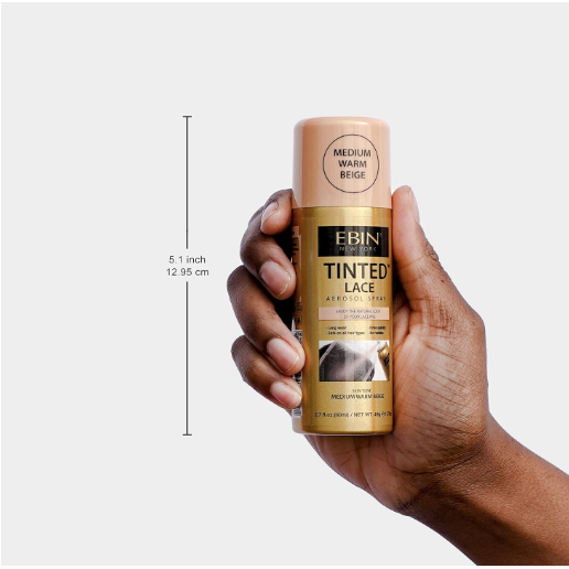 EBIN Tinted Lace Spray (80ml, Medium Dark Brown)