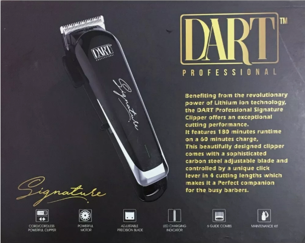 DART Professional | BRAVE Cordless Clipper | Adjustable Zero Gapped Steel Blade