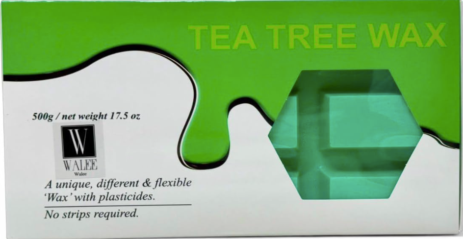 Walee Professional Hot Film Wax Tea Tree Blocks 500g