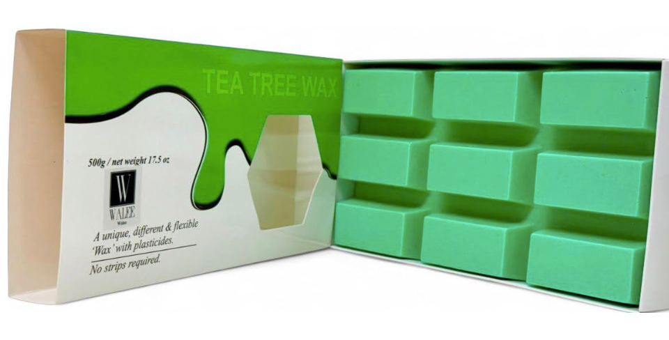 Walee Professional Hot Film Wax Tea Tree Blocks 500g