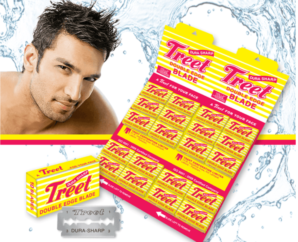 Treet Platinum Double Edge Razor Blades 100 pcs blades Card Pack