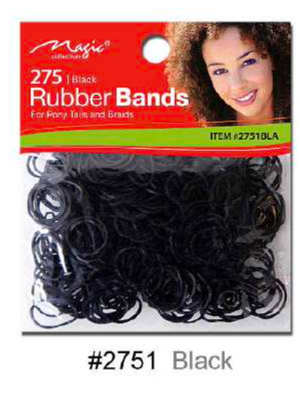 Magic Collection Elastic Rubber Bands (Black & white) (pack of 275)