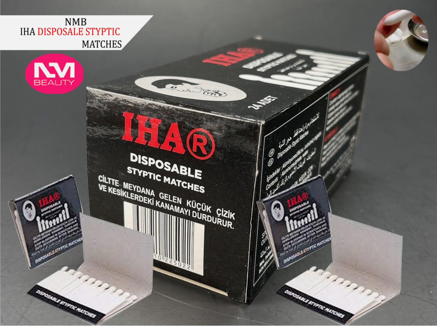 IHA Single Use blood Stone Matches Stop Bleeding in Cuts After Shave