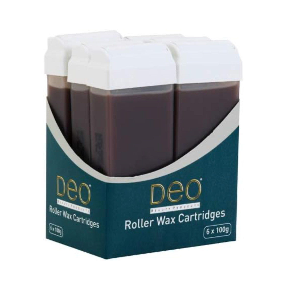 Deo Roller Wax Waxing Cartridge Refill Depilatory Large Head 100ml Chocolate x 6