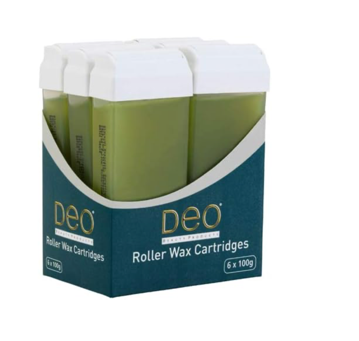 Deo Roller Wax Waxing Cartridge Refill Depilatory Large Head 100ml Chocolate x 6