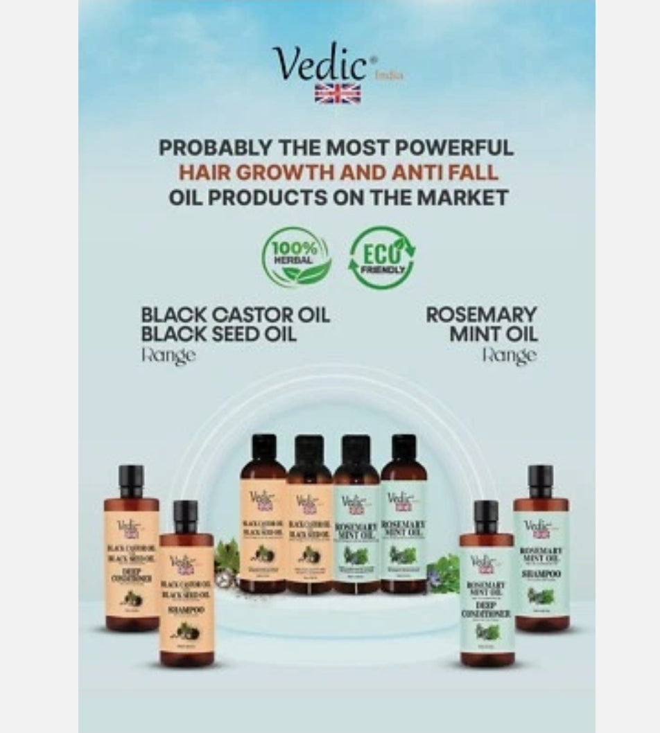 Vedic India Rosemary Mint Oil Deep Conditioner with Cocoa & Shea Butter 500ml