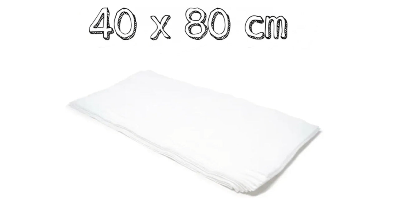 NM Beauty Professional 100 x Disposable Biodegradable White Hair Towels (40x80cm Single Packet) Embossed Salon Towels, Salon, Barbershop, Hairdressing Use