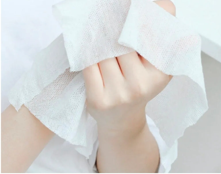 NM Beauty Professional 100 x Disposable Biodegradable White Hair Towels (40x80cm Single Packet) Embossed Salon Towels, Salon, Barbershop, Hairdressing Use