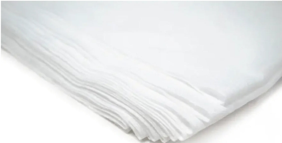 NM Beauty Professional 100 x Disposable Biodegradable White Hair Towels (40x80cm Single Packet) Embossed Salon Towels, Salon, Barbershop, Hairdressing Use