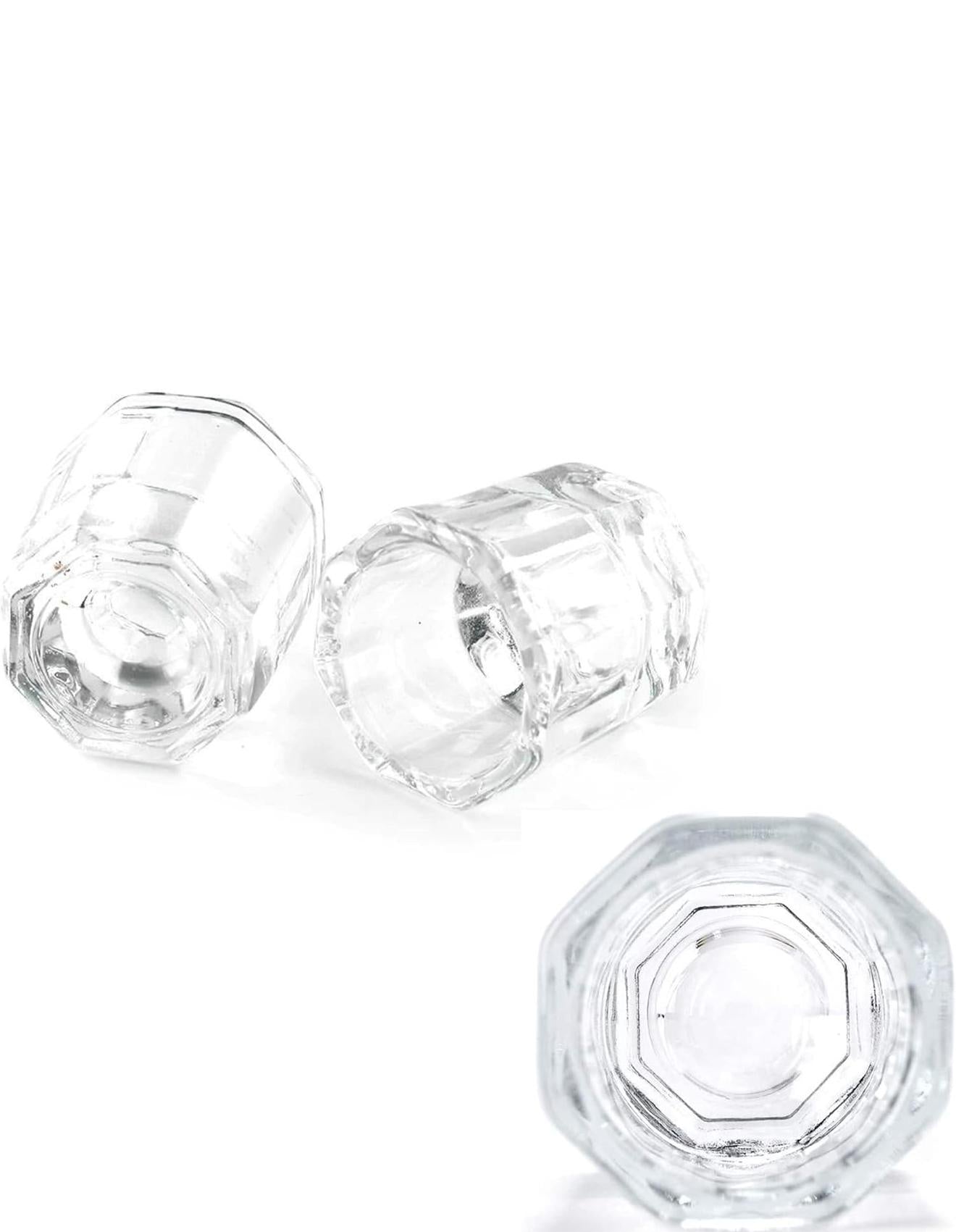 Julienne Eyelash and Eyebrow Tint Mixing Dappen Glass Dish, Tint jar 3pcs