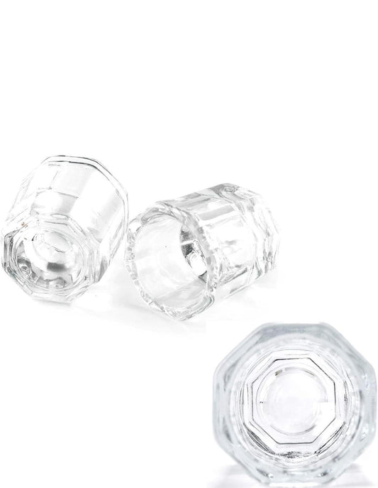 Julienne Eyelash and Eyebrow Tint Mixing Dappen Glass Dish, Tint jar 3pcs