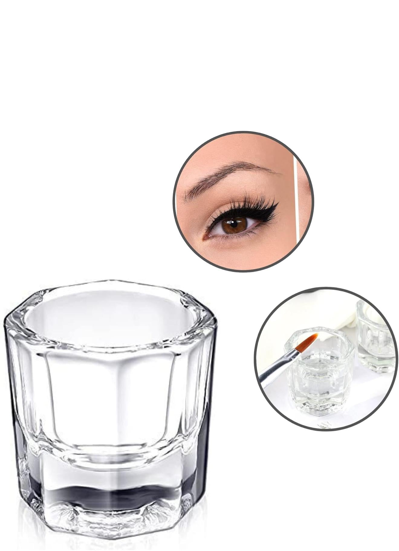 Julienne Eyelash and Eyebrow Tint Mixing Dappen Glass Dish, Tint jar 3pcs