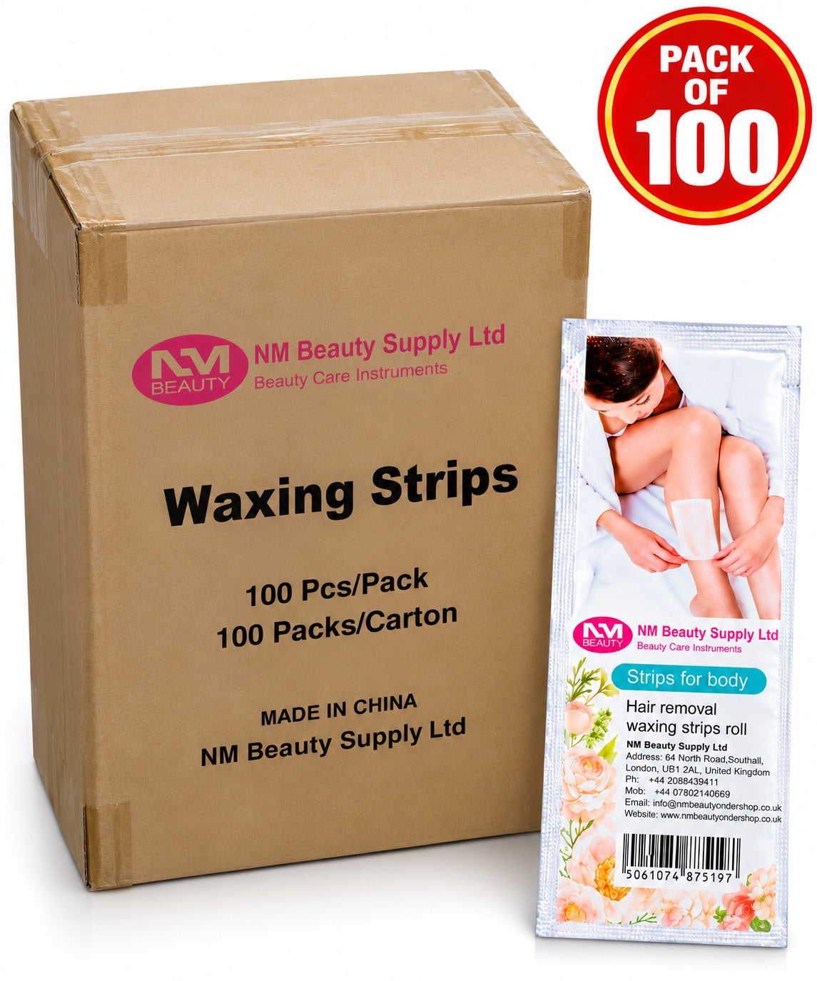 NM Beauty Body Waxing Strips – Professional Hair Removal Wax Strips